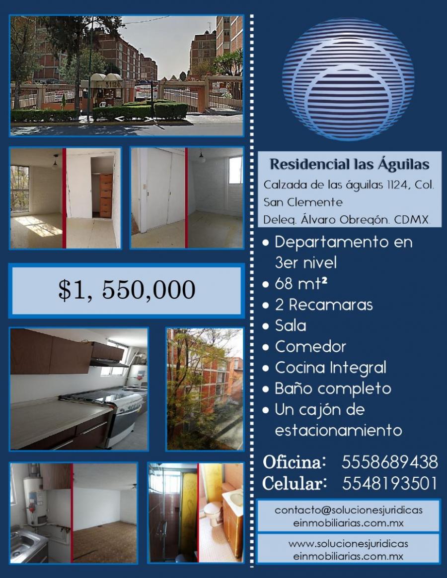 Foto Departamento en Venta en SAN CLEMENTE NORTE, Alvaro Obregn, Distrito Federal - $ 1.550.000 - DEV287773 - BienesOnLine