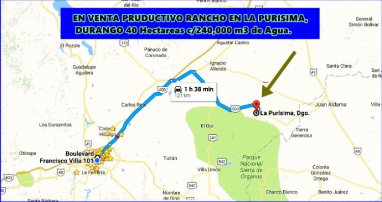 Foto Rancho en Venta en La purisima, Cuencam de Ceniceros, Durango - 40 hectareas - RAV194329 - BienesOnLine