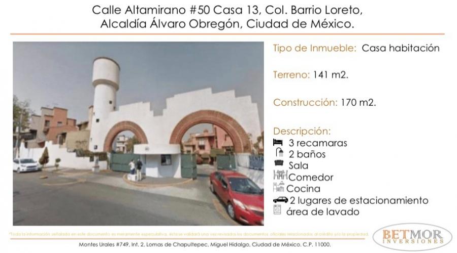 Foto Casa en Venta en Barrio Loreto, Alvaro Obregn, Distrito Federal - $ 2.850.000 - CAV310149 - BienesOnLine
