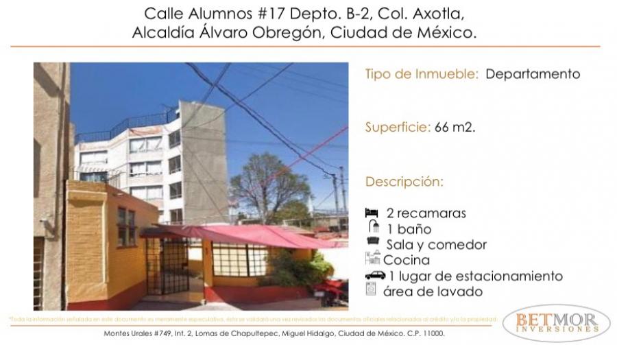 Foto Departamento en Venta en Axotla, Alvaro Obregn, Distrito Federal - $ 1.500.000 - DEV310150 - BienesOnLine