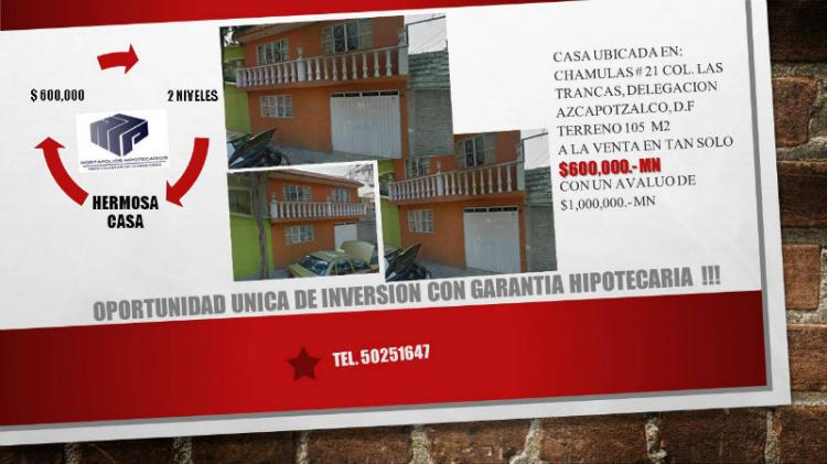 Foto Casa en Venta en Las Trancas, Azcapotzalco, Distrito Federal - $ 600.000 - CAV93531 - BienesOnLine