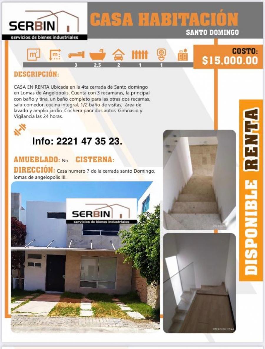 Foto Casa en Renta en Puebla, Puebla - $ 15.000 - CAR302734 - BienesOnLine