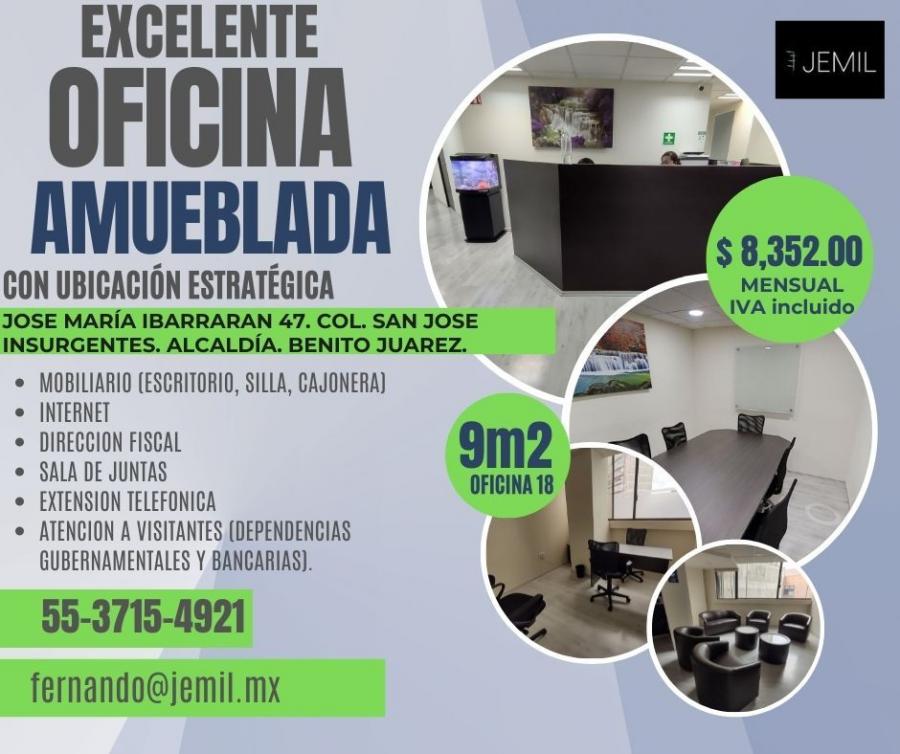 Foto Oficina en Renta en San Jose Insurgentes, Benito Jurez (CDMX), Distrito Federal - $ 8.352 - OFR333263 - BienesOnLine