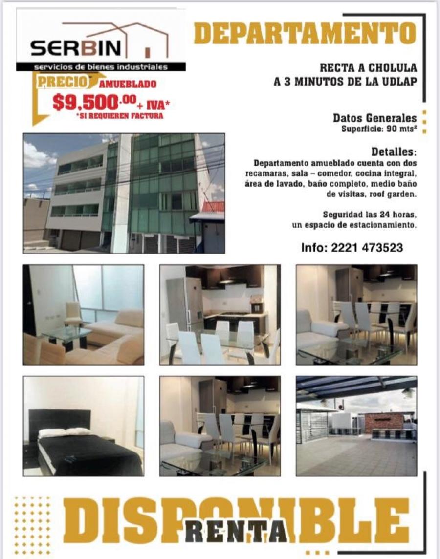 Foto Departamento en Renta en Cholula de Rivadabia, Puebla - $ 9.500 - DER302730 - BienesOnLine