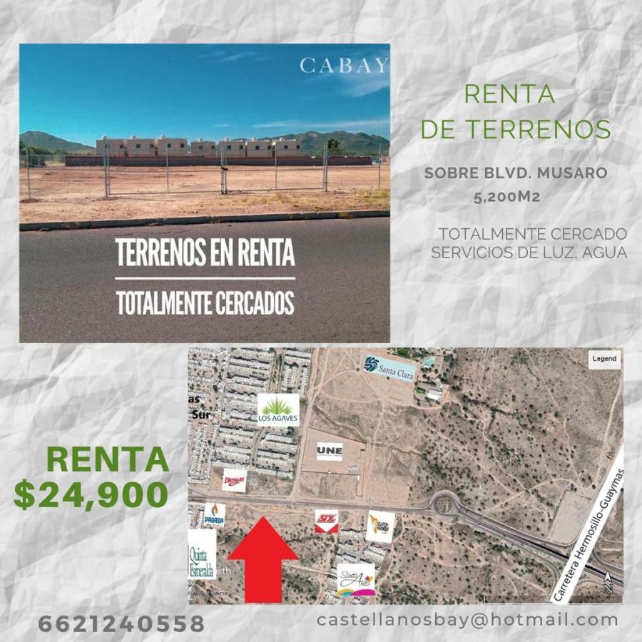 Foto Terreno en Renta en Hermosillo, Sonora - $ 24.900 - TER329308 - BienesOnLine