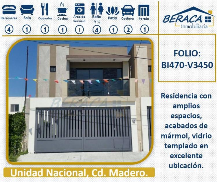 Foto Casa en Venta en UNIDAD NACIONAL, Ciudad Madero, Tamaulipas - $ 3.450.000 - CAV215151 - BienesOnLine