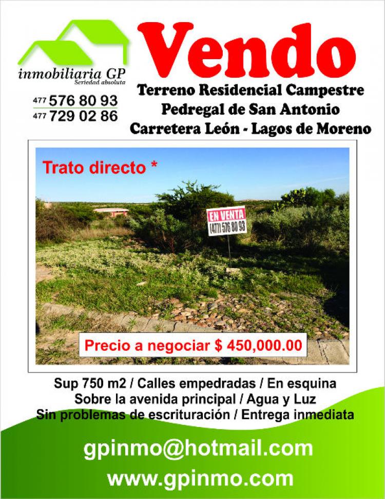 Foto Terreno en Venta en Lagos de Moreno, Jalisco - $ 450.000 - TEV199286 - BienesOnLine