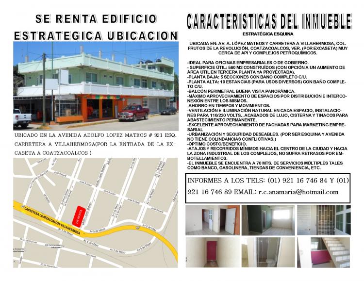 Foto Edificio en Renta en FRUTOS DE LA REVOLUCION, Coatzacoalcos, Veracruz - $ 1.000 - EDR108669 - BienesOnLine