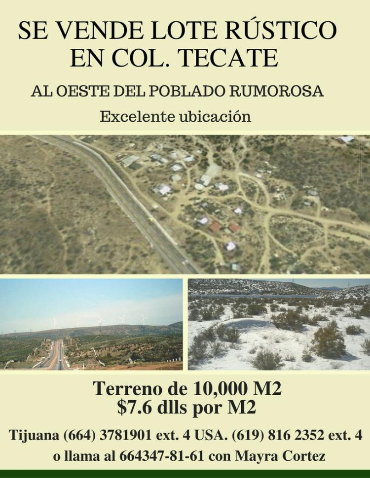 Foto Terreno en Venta en la rumorosa, Poblado la Rumorosa, Baja California - U$D 76 - TEV189911 - BienesOnLine