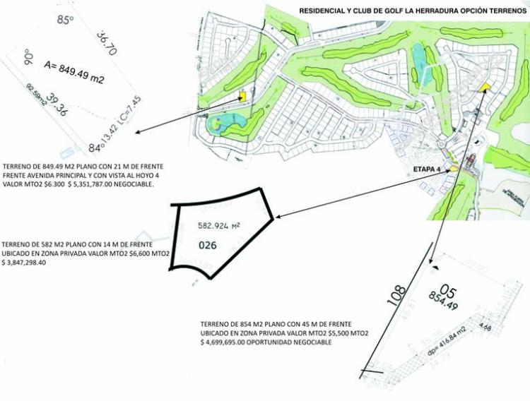 Foto Terreno en Venta en RESIDENCIAL LA HERRADURA Y CLUB DE GOLF, Monterrey, Nuevo Leon - $ 11.102.000 - TEV109950 - BienesOnLine