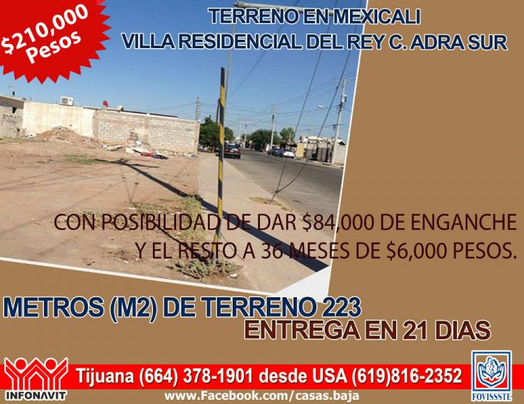 Foto Terreno en Venta en Villa residencial del rey, Mexicali, Baja California - $ 210.000 - TEV181268 - BienesOnLine