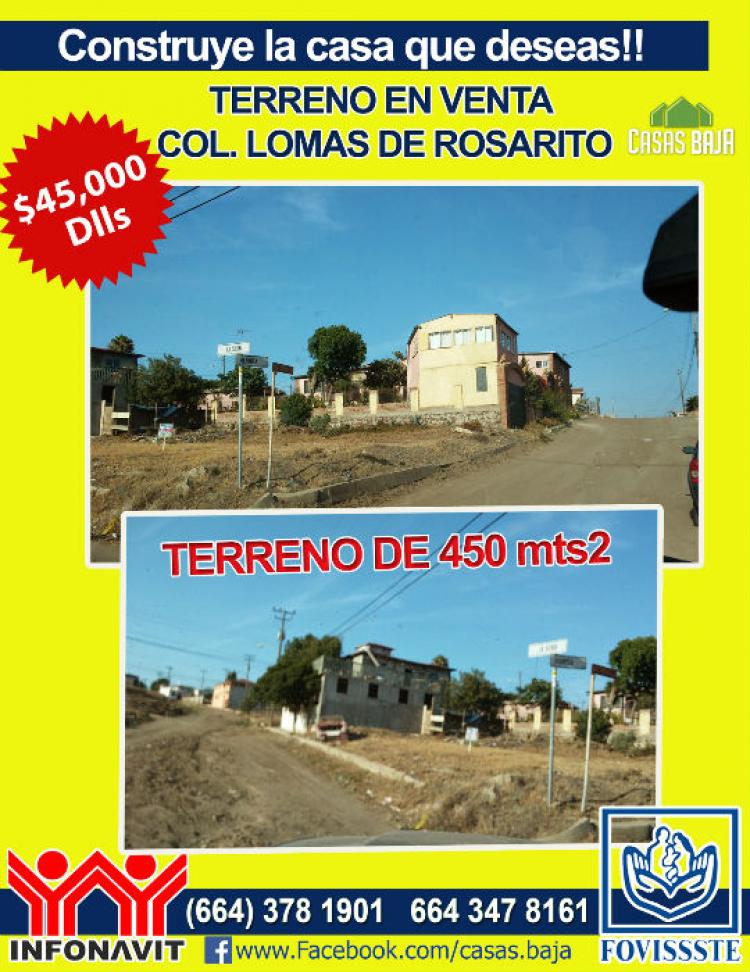Foto Terreno en Venta en Col,playas de rosarito, Rosarito, Baja California - U$D 45.000 - TEV178944 - BienesOnLine