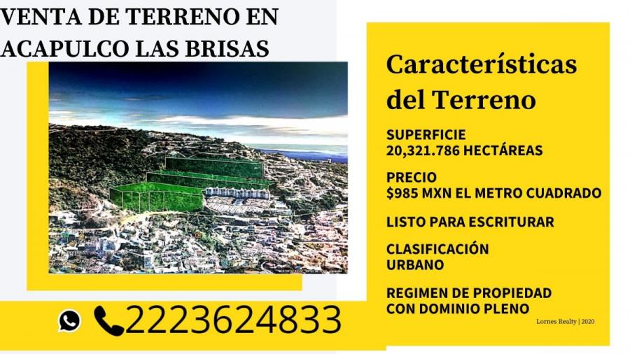 Foto Terreno en Venta en las brisas, Acapulco de Jurez, Guerrero - 20321 hectareas - $ 200.168.745 - TEV276164 - BienesOnLine