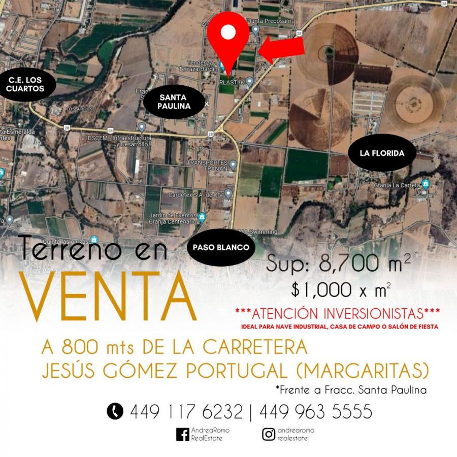 Foto Terreno en Venta en Ejido, Aguascalientes, Aguascalientes - $ 8.700.000 - TEV347627 - BienesOnLine