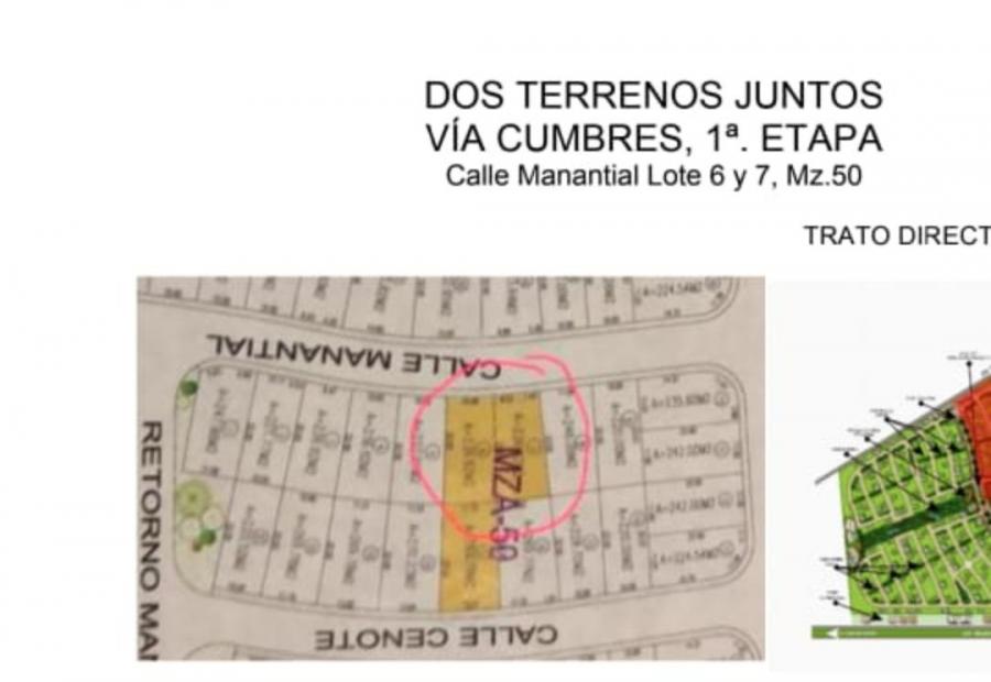 Foto Terreno en Venta en Via cumbres, Cancn, Quintana Roo - $ 2.130.000 - TEV340693 - BienesOnLine