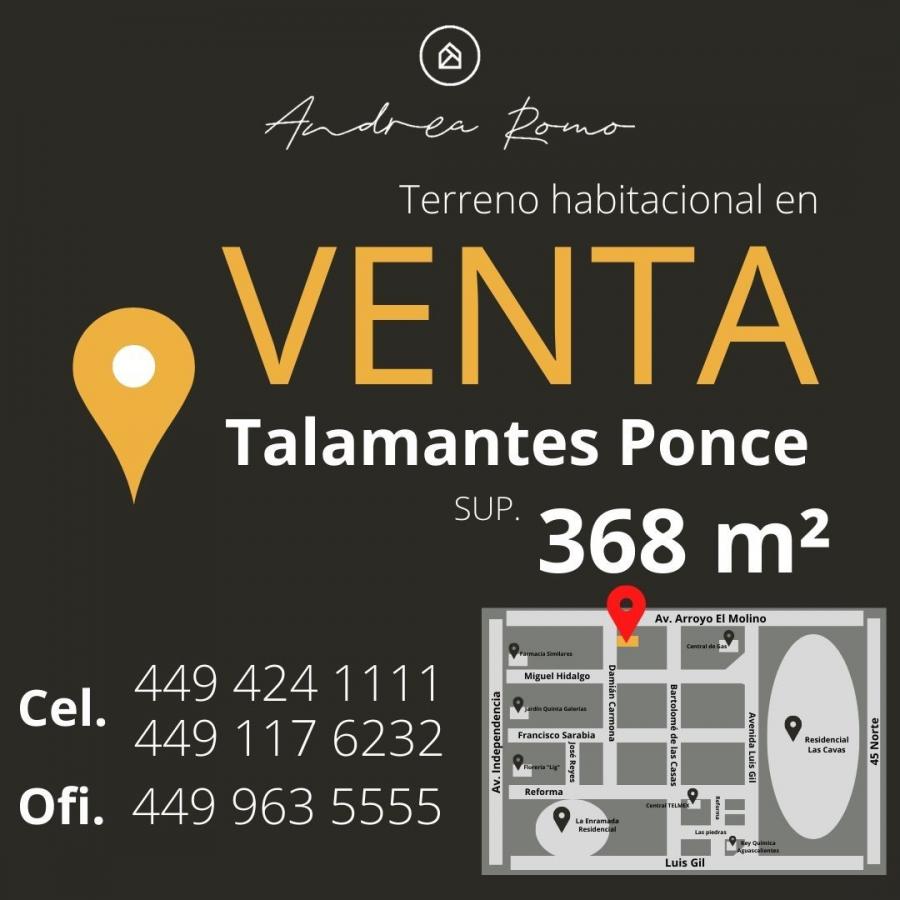 Foto Terreno en Venta en Talamantes Ponce, Aguascalientes, Aguascalientes - $ 1.656.000 - TEV324254 - BienesOnLine
