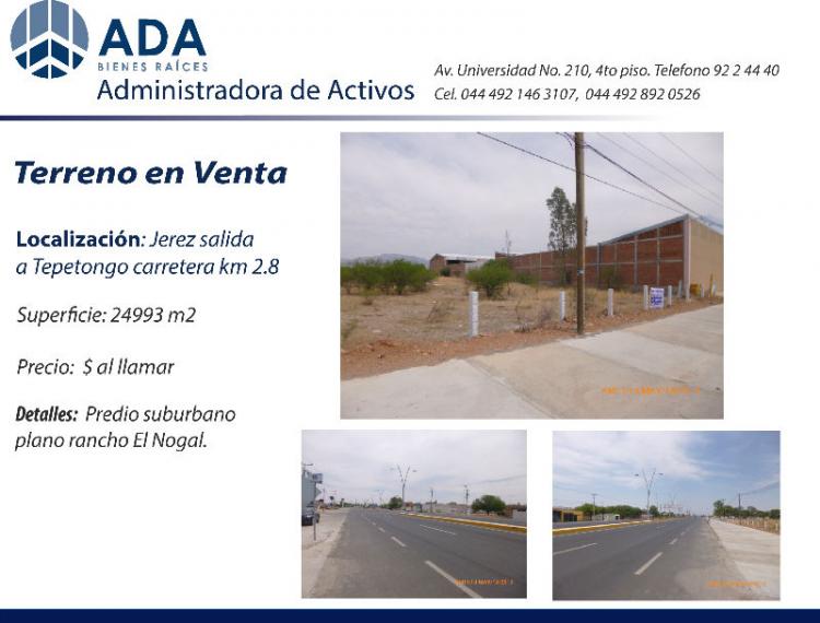 Foto Terreno en Venta en Jerez de Garca Salinas, Zacatecas - TEV79516 - BienesOnLine