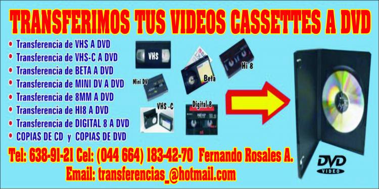 VHS - TRANSFERENCIA DE VIDEO - CDMX