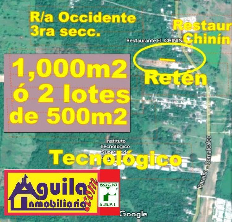 Foto Terreno en Venta en Occidente 3ra seccin, Comalcalco, Tabasco - $ 90.000 - TEV150569 - BienesOnLine