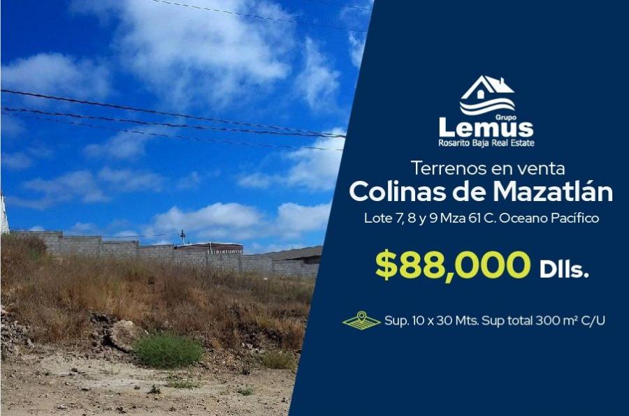 Foto Terreno en Venta en Colinas de Mazatln, Colinas de Mazatln, Baja California - U$D 88.000 - TEV290077 - BienesOnLine