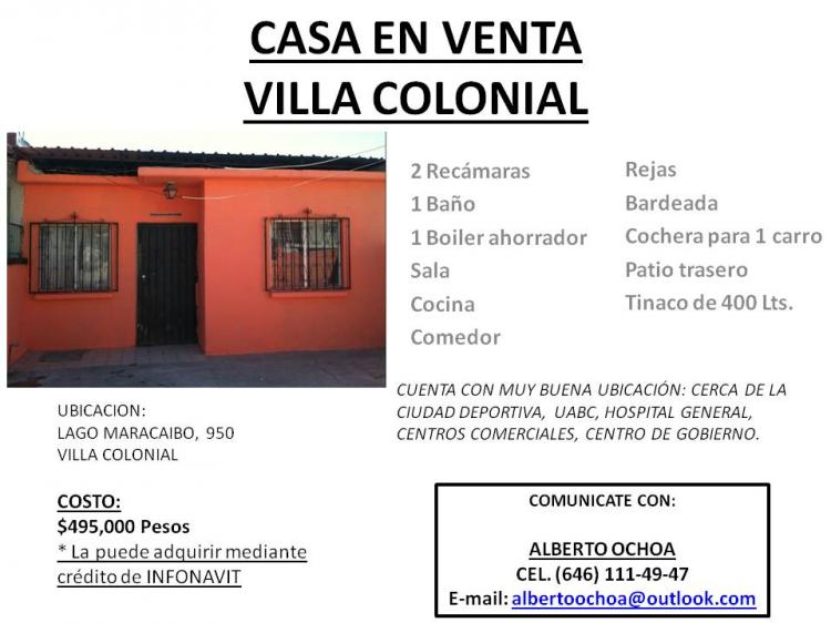 Foto Casa en Venta en Villa Colonial, Ensenada, Baja California - $ 495.000 - CAV211980 - BienesOnLine