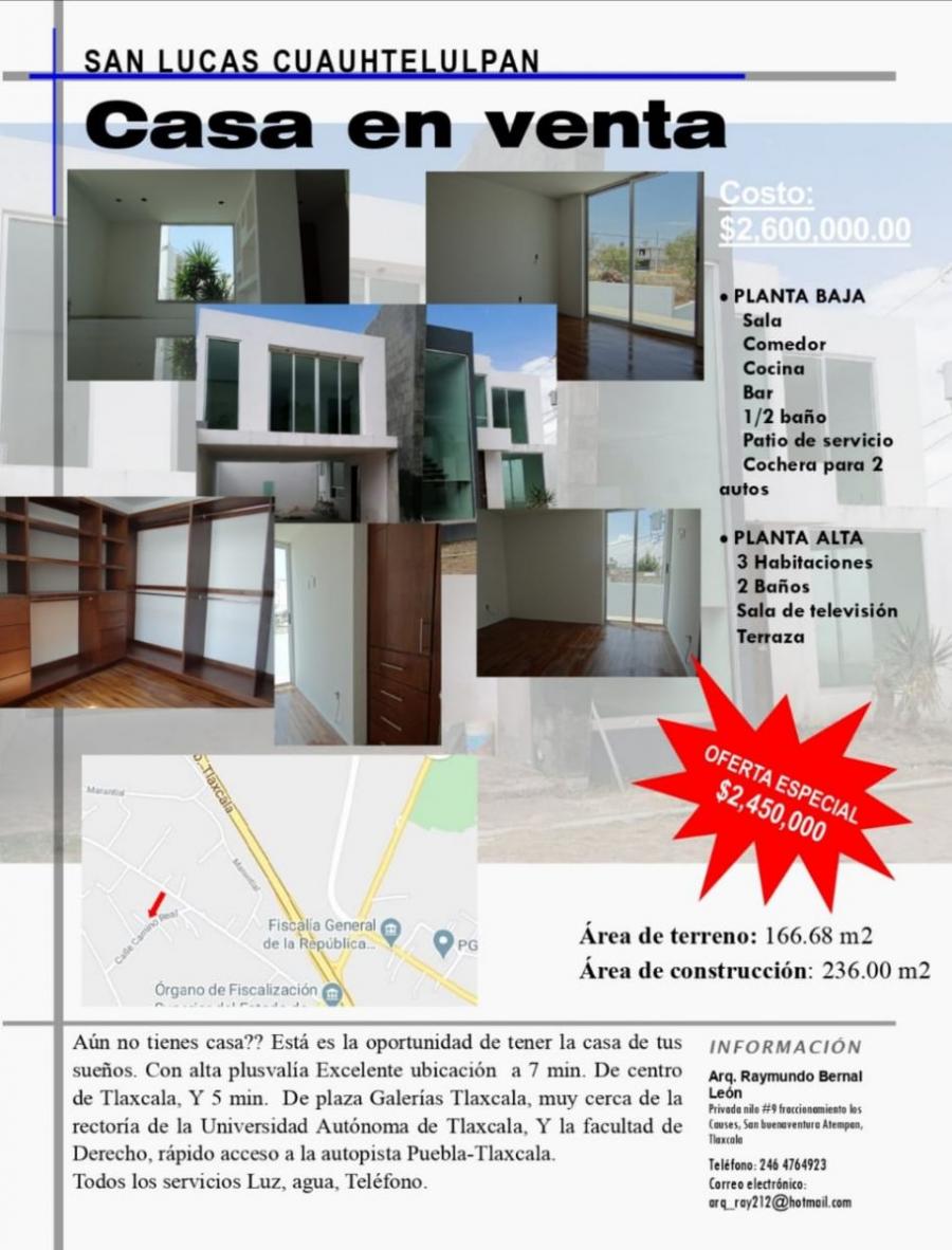 Foto Casa en Venta en San Lucas Cuauhtelulpan, Tlaxcala - $ 2.450.000 - CAV286528 - BienesOnLine