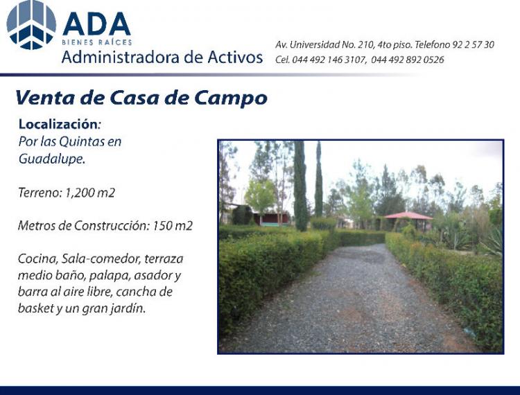 Foto Casa en Venta en Por las Quintas, Guadalupe, Zacatecas - $ 2.200.000 - CAV80551 - BienesOnLine