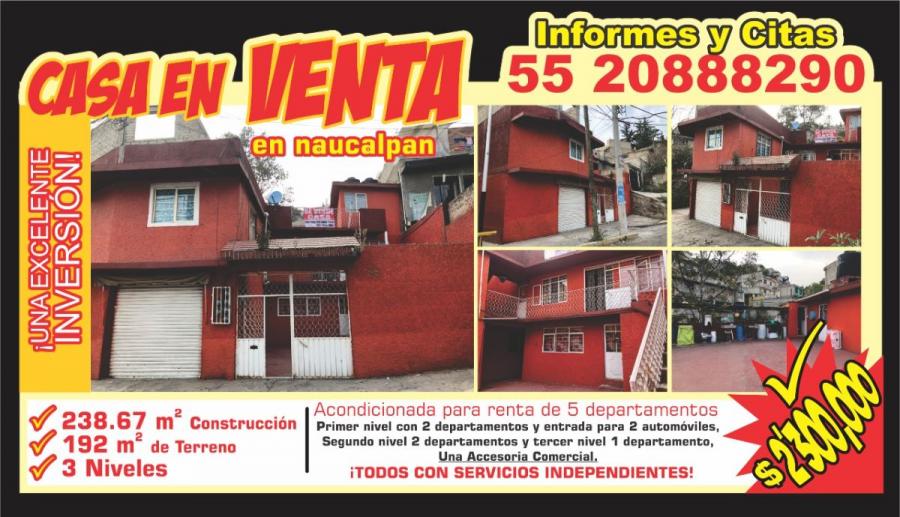 Foto Casa en Venta en San Lorenzo, Naucalpan de Jurez, Mexico - $ 2.300.000 - CAV248084 - BienesOnLine