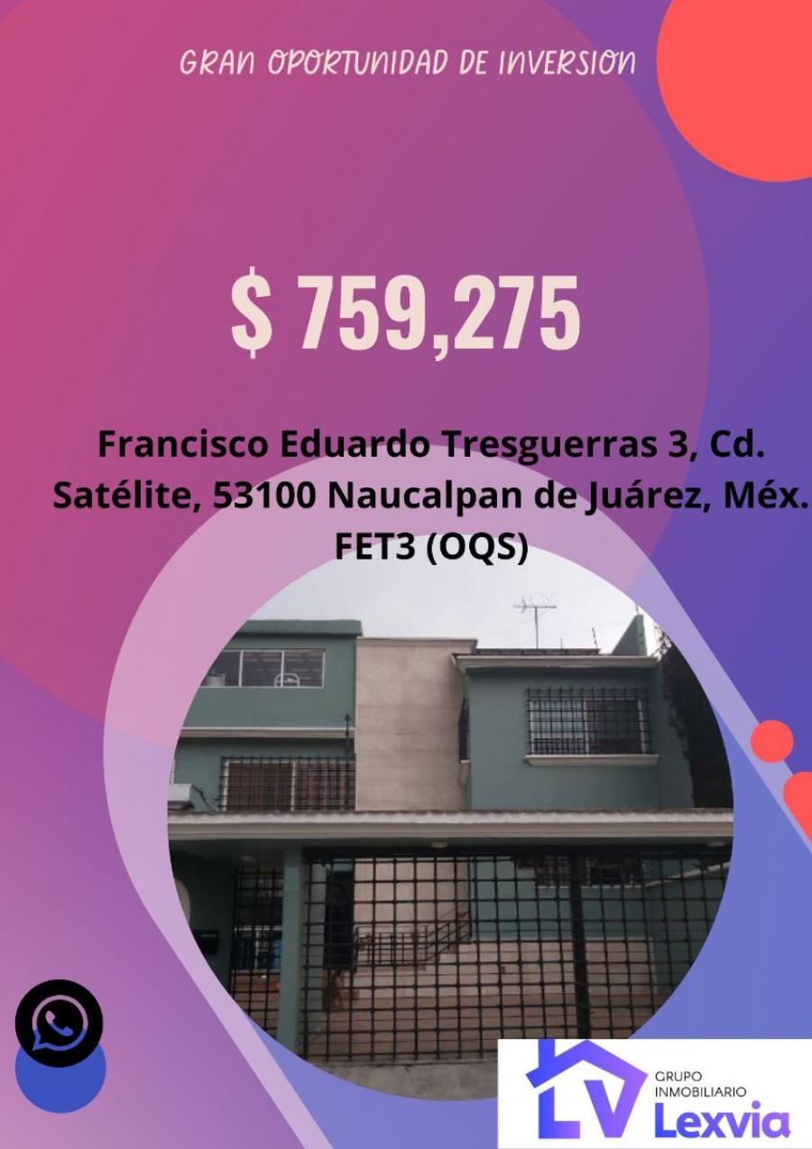 Foto Casa en Venta en CIUDAD SATELITE, Naucalpan de Jurez, Mexico - $ 759.275 - CAV351976 - BienesOnLine