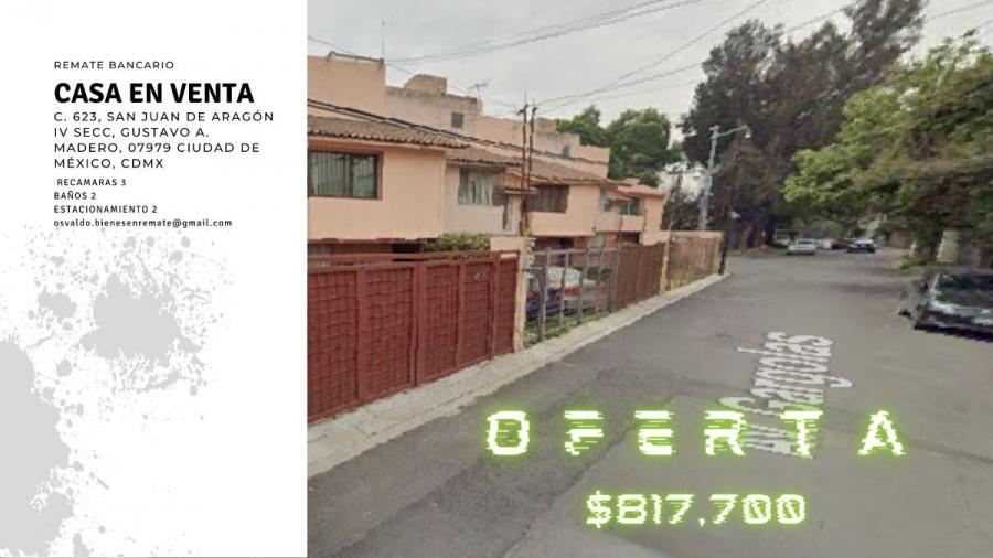 Foto Casa en Venta en SAN JUAN DE ARAGON, Gustavo A. Madero, Distrito Federal - $ 817.520 - CAV352102 - BienesOnLine