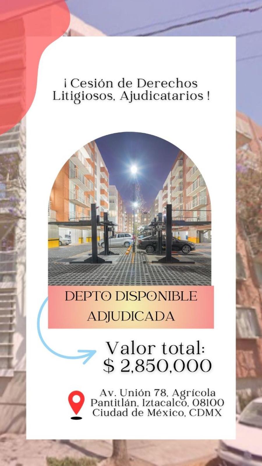 Foto Departamento en Venta en AGRICOLA ORIENTAL, Iztacalco, Distrito Federal - $ 1.179.999 - DEV353360 - BienesOnLine