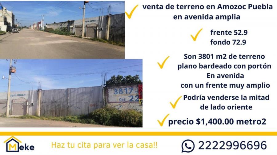 Foto Terreno en Venta en amozoc, Amozoc de Mota, Puebla - $ 1.400 - TEV348430 - BienesOnLine