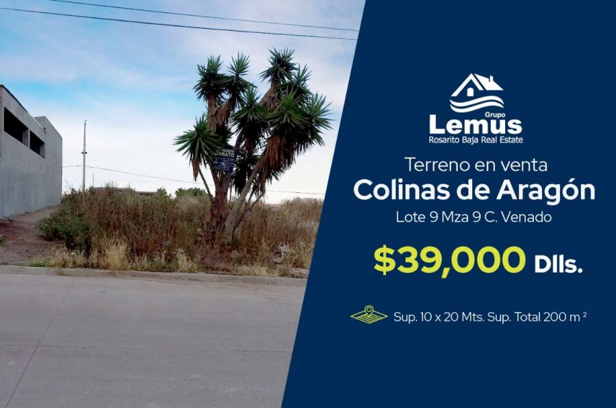 Foto Terreno en Venta en Colinas de Aragn, Rosarito, Baja California - U$D 39.000 - TEV275741 - BienesOnLine