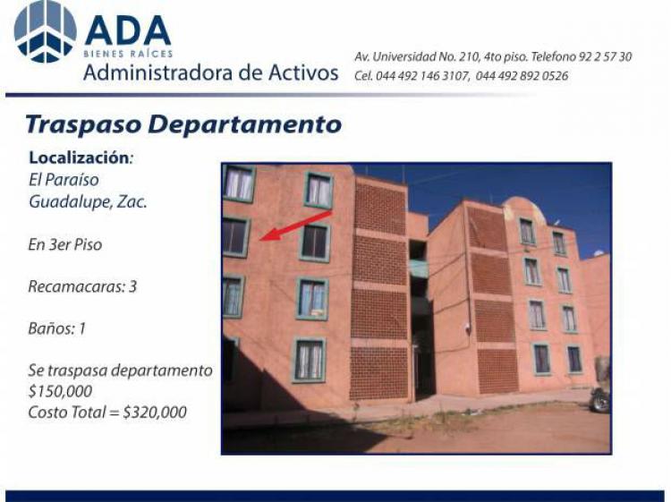 Foto Departamento en Venta en El Paraso, Guadalupe, Zacatecas - $ 320.000 - DEV104092 - BienesOnLine