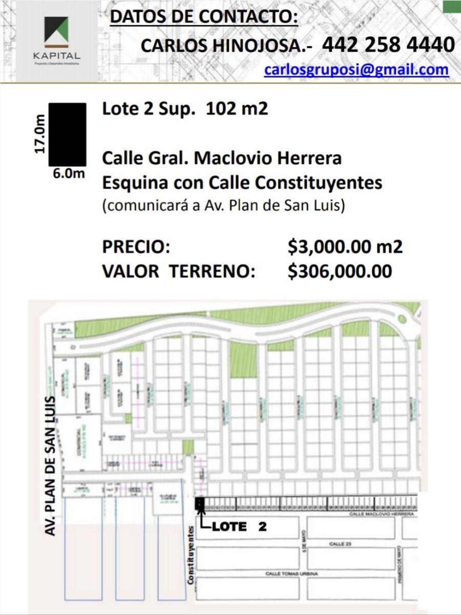 Foto Terreno en Venta en 10 DE ABRIL, Santiago de Quertaro, Queretaro Arteaga - $ 306.000 - TEV275712 - BienesOnLine