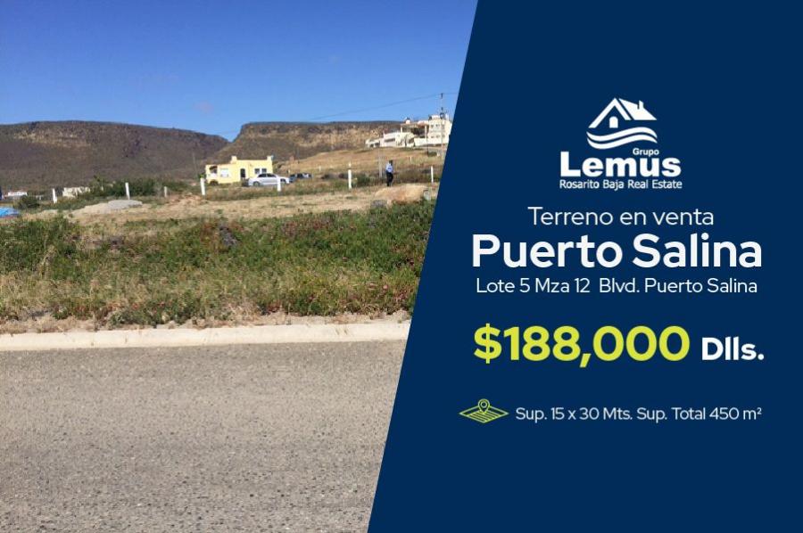 Foto Terreno en Venta en Puerto Salina la Marina, Puerto Salina la Marina, Baja California - U$D 188.000 - TEV290916 - BienesOnLine