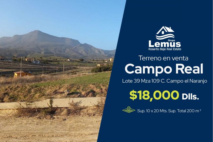 Foto Terreno en Venta en Campo Real, Campo Real, Baja California - U$D 18.000 - TEV296731 - BienesOnLine