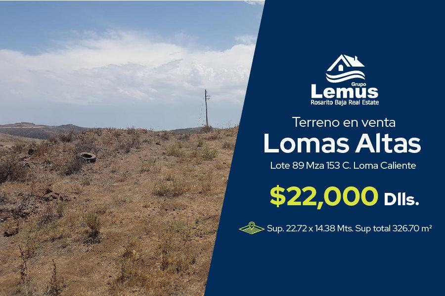 Foto Terreno en Venta en Lomas Altas, Lomas Altas, Baja California - U$D 22.000 - TEV289609 - BienesOnLine