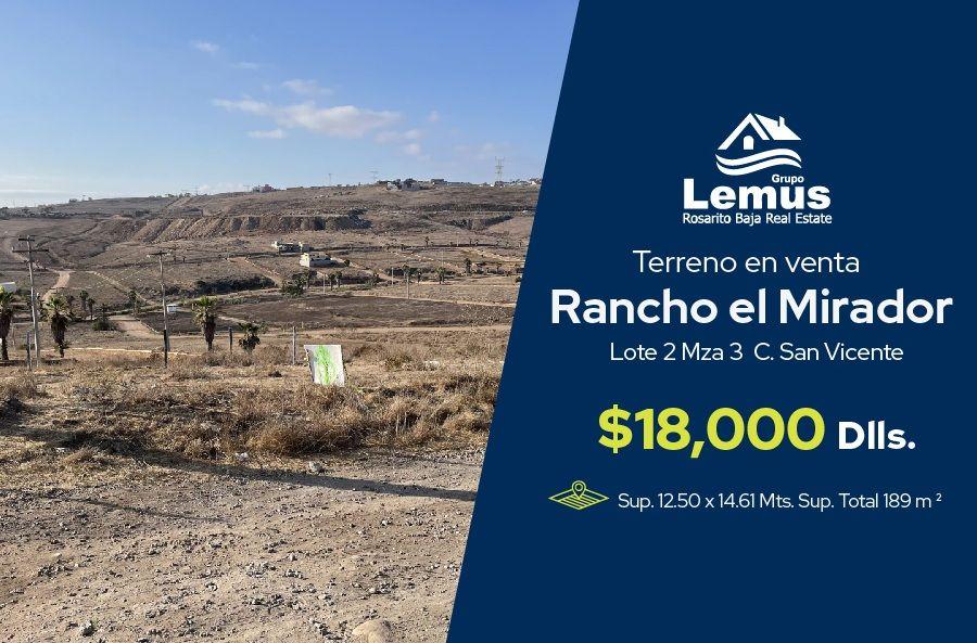 Foto Terreno en Venta en Rancho el Mirador, Rancho el Mirador, Baja California - U$D 18.000 - TEV308998 - BienesOnLine