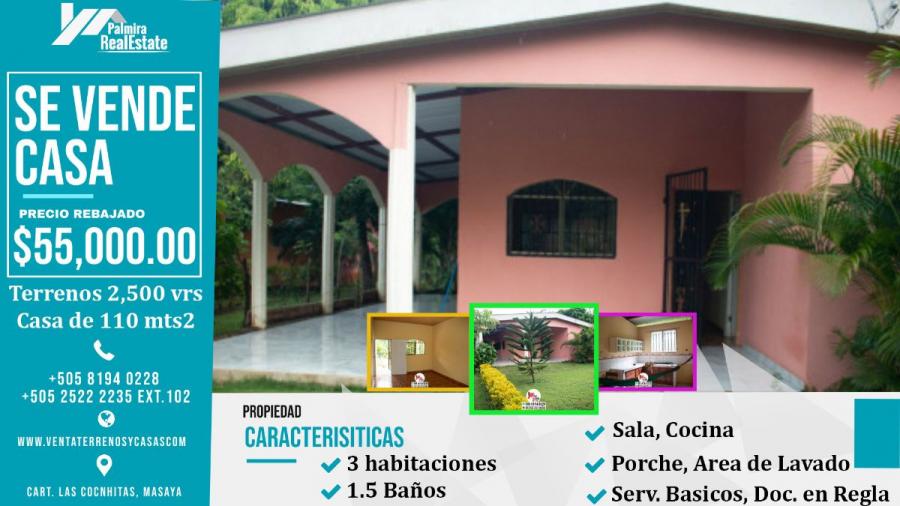 Foto Casa en Venta en Masaya, Masaya - U$D 55.000 - CAV569 - BienesOnLine