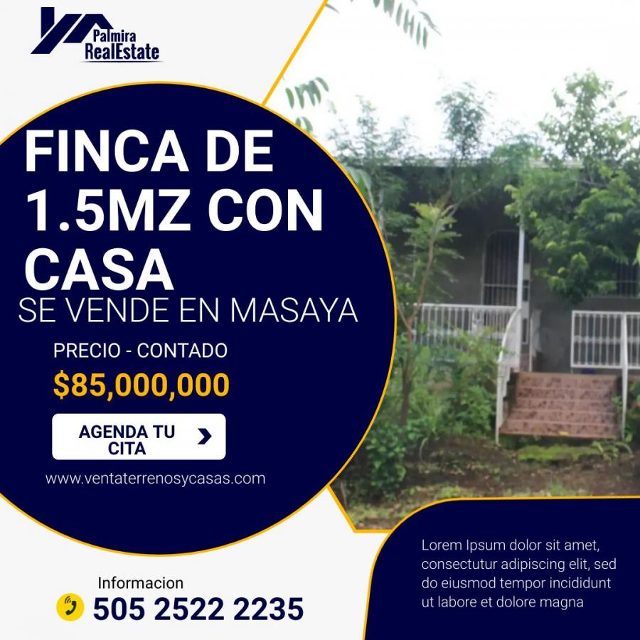 Foto Finca en Venta en Masaya, Masaya - U$D 85.000 - FIV894 - BienesOnLine