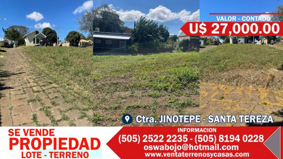 Foto Terreno en Venta en Jinotepe, Carazo - U$D 27.000 - TEV811 - BienesOnLine