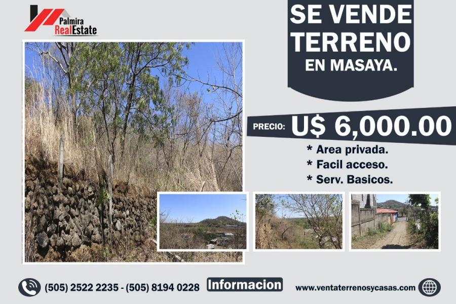 Terreno en Venta en Masaya, Masaya UD 5.998 TEV833