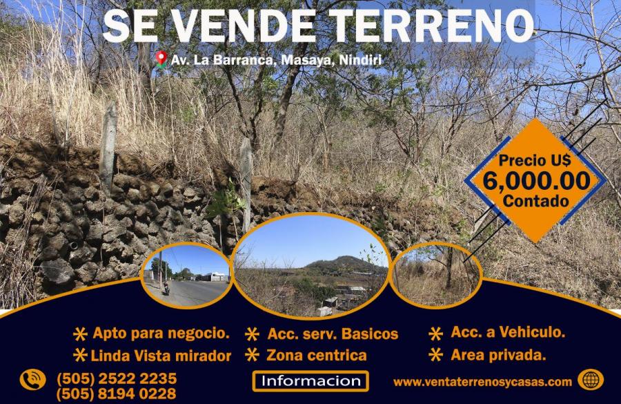 Foto Lote en Venta en Masaya, Masaya - U$D 6.000 - LOV829 - BienesOnLine