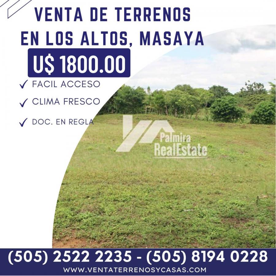Foto Terreno en Venta en Masaya, Masaya - U$D 1.800 - TEV1012 - BienesOnLine