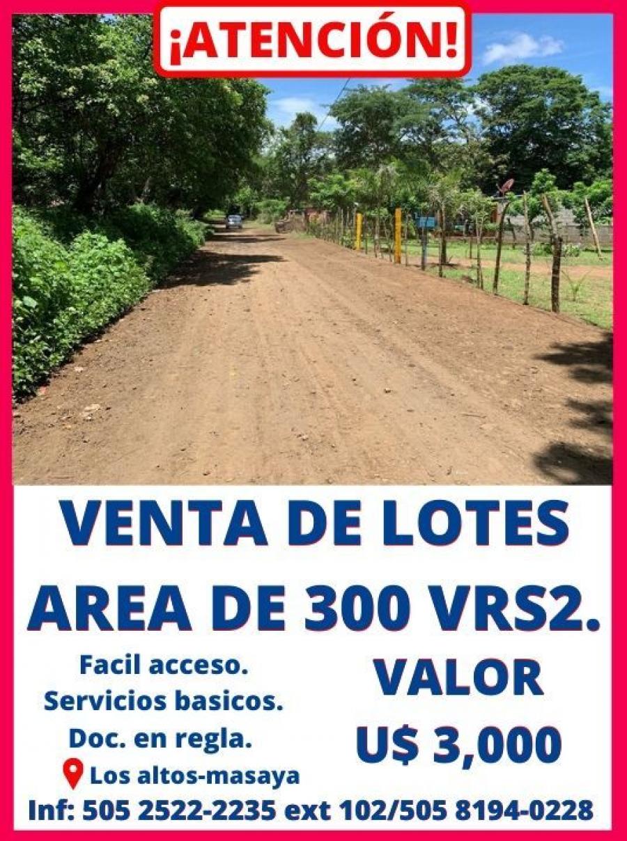 Foto Terreno en Venta en Masaya, Masaya - U$D 3.000 - TEV414 - BienesOnLine