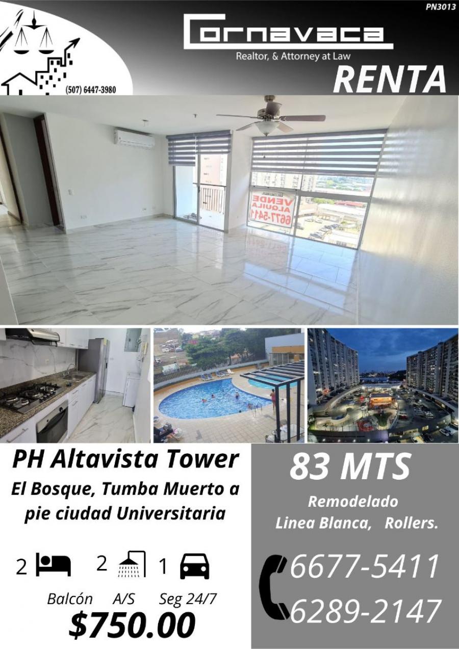 Foto Apartamento en Alquiler en PH ALTAVISTA TOWER, Victoriano Lorenzo, Panam - U$D 750 - APA68758 - BienesOnLine