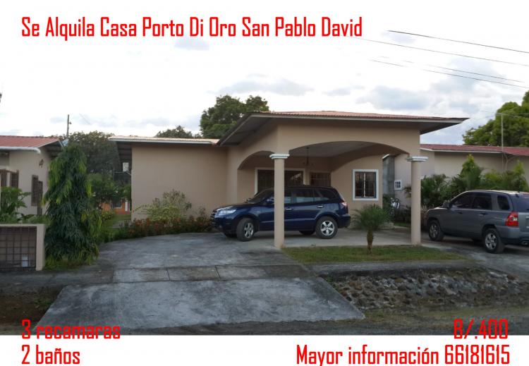Foto Casa en Alquiler en San Pablo Viejo, Chiriqu - U$D 400 - CAA2623 - BienesOnLine