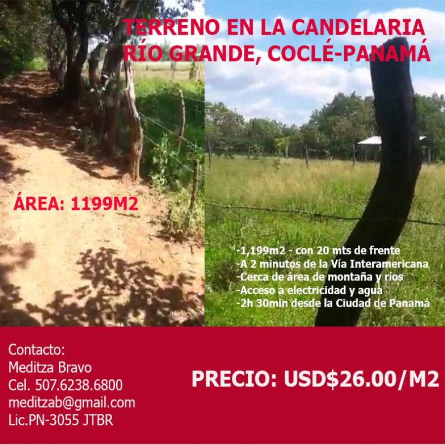 Foto Terreno en Venta en La Candelaria, Ro Grande, Cocl - U$D 31.174 - TEV46821 - BienesOnLine