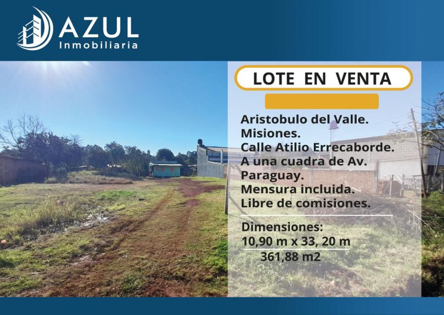 Foto Terreno en Venta en Aristobulo del Valle, Misiones - $ 22.000.000 - TEV110816 - BienesOnLine